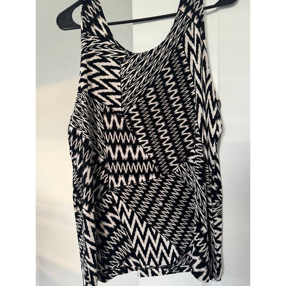 Travelers by Chico’s Zebra Print Stretch Top – Size 3 (XL) Black & White - Picture 3 of 6